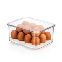 Organizador De Geladeira Porta Ovos 18 Unidades Com Tampa