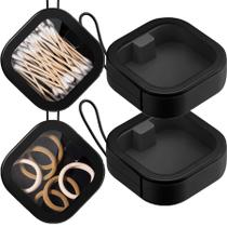 Organizador de gravatas de cabelo ESEHGS Portable Travel Qtip Holder x2