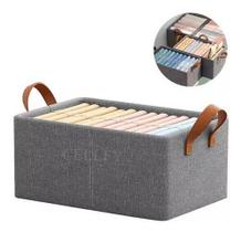 Organizador De Guarda Roupas Dobrável Multiuso Cesto Caixa