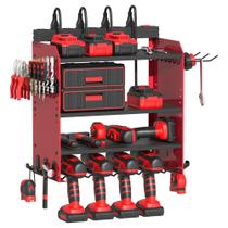 Organizador de Herramientas Eléctricas OKCHILD de Pared con 4 Niveles y Estación de Carga Organizador de Herramientas Eléctricas OKCHILD de Pared con 4 Niveles y Estación de Carga