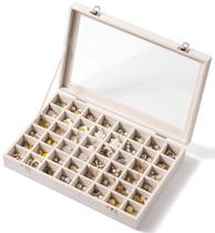 Organizador de Joias Josmimic 33x22x6cm Veludo Bege Organizador de Joias Josmimic 33x22x6cm Veludo Bege