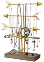 Organizador de joias Urban Deco, suporte dourado de 4 camadas, 37x22x11cm