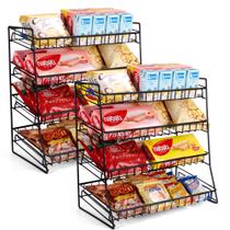 Organizador de lanches de metal Candy Display Rack Liaakrr, pacote com 2 unidades Organizador de lanches de metal Candy Display Rack Liaakrr, pacote com 2 unidades