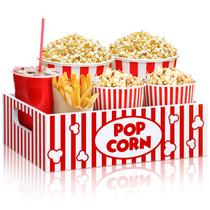 Organizador de lanches noturnos de cinema em madeira Tray GlikCeil 30x22x9 cm Organizador de lanches noturnos de cinema em madeira Tray GlikCeil 30x22x9 cm
