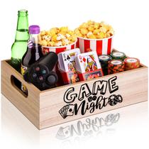 Organizador de lanches Tray GlikCeil Movie Night 30x22x9 cm de madeira Organizador de lanches Tray GlikCeil Movie Night 30x22x9 cm de madeira