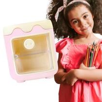 Organizador de Lápis Divertido e Fofo para Crianças Rosa