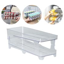 Organizador de Latas 12 Unidades Cerveja Refrigerante Suco Geladeira Transparente de Acrilico Modula