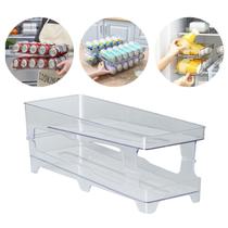 Organizador de Latas 12 Unidades Cerveja Refrigerante Suco Geladeira Transparente de Acrilico Modula