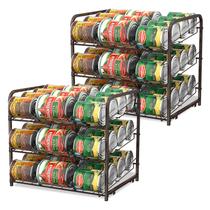 Organizador de latas BTY Stackable, pacote com 2 unidades para despensa e 36 latas