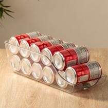 Organizador de latas de acrílico para geladeira transparente - porta lata retangular my box Organizador de latas de acrílico para geladeira transparente - porta lata retangular my box