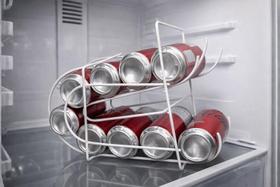 Organizador de Latas Geladeira Aço 10 Unidades 350ml - Otimize Espaço Suporte Resistente Branco Organizador de Latas Geladeira Aço 10 Unidades 350ml - Otimize Espaço Suporte Resistente Branco