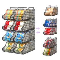 Organizador de Latas Sonyabecca com 8 Camadas Empilháveis em Metal Organizador de Latas Sonyabecca com 8 Camadas Empilháveis em Metal