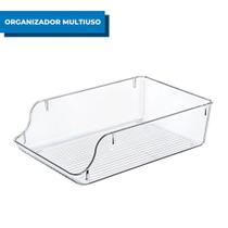Organizador de Latas Transparente G Despensa Geladeira Refrigerantes Cervejas