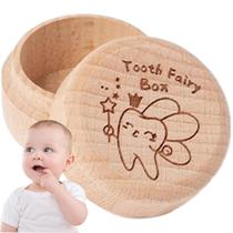 Organizador de lembranças infantis de madeira Tooth Fairy Box Organizador de lembranças infantis de madeira Tooth Fairy Box