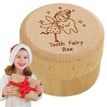 Organizador de lembranças infantis de madeira Tooth Fairy Box Organizador de lembranças infantis de madeira Tooth Fairy Box
