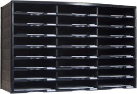 Organizador de literatura Storex Modular com 24 compartimentos preto