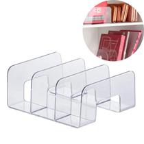 Organizador de Livros Bolsas e Carteiras Com 3 Divisórias de Mesa Material Transparente - PARAMOUNT Organizador de Livros Bolsas e Carteiras Com 3 Divisórias de Mesa Material Transparente - PARAMOUNT