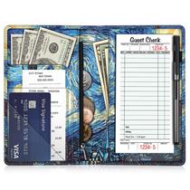 Organizador de livros de servidor Fintie PU Leather com bolso com zíper