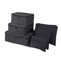 Organizador De Mala 6 Pçs Necessaire Viagem Bolsa Saco Cor:Preto Organizador De Mala 6 Pçs Necessaire Viagem Bolsa Saco Cor:Preto