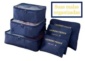 Organizador De Mala Bagagem Saco organizadores Viagem Kit 6 Peças Necessaire Bolsa