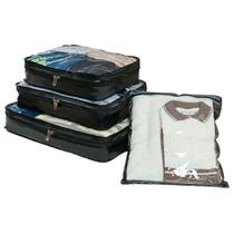 Organizador de Mala para Viagem Bagagem Kit com 4 Peças