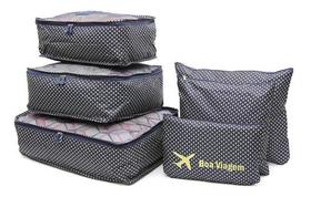 Organizador De Mala Viagem 6 Peças Necessaire Bolsa Unissex