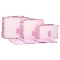 Organizador De Mala Viagem 6 Peças Necessaire Estampada 512