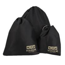 Organizador de Malas para Viagem com 3 Peças Jacki Design Preto