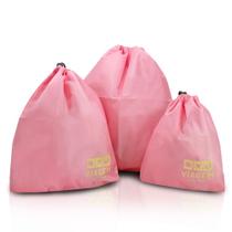 Organizador de Malas para Viagem com 3 Peças Jacki Design Rosa