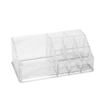 Organizador de Maquiagem 9 Divisórias Clear Transparente Mek