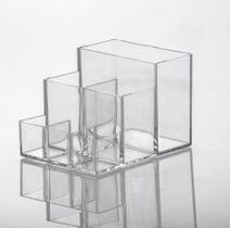 Organizador de maquiagem acrílico com 6 cavidades elegance paramount - 1080 Organizador de maquiagem acrílico com 6 cavidades elegance paramount - 1080