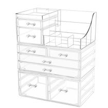 Organizador de Maquiagem Acrílico com 8 Gavetas - Para Bancada/Vanity