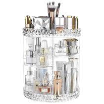 Organizador de Maquiagem Acrílico Giratório 360 Prateleiras Ajustáveis Porta Cosméticos Perfumes Organizador de Maquiagem Acrílico Giratório 360 Prateleiras Ajustáveis Porta Cosméticos Perfumes