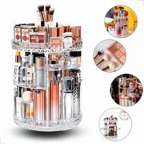Organizador De Maquiagem Acrilico Giratório 360º Porta Maquiagem Perfume Cosméticos