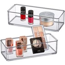 Organizador de maquiagem Amazing Abby Glamour Acrylic com 1 compartimento x2