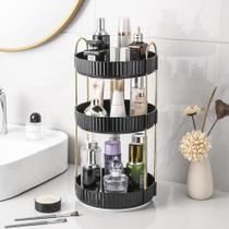 Organizador de maquiagem Aveniee 360 Rotating for Vanity Black