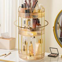 Organizador de maquiagem Aveniee 360 Rotating for Vanity Gold