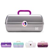 Organizador de maquiagem Caboodles On-The-Go Girl com espelho prateado