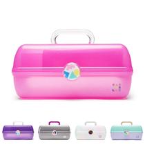 Organizador de maquiagem Caboodles On-The-Go Girl com espelho rosa