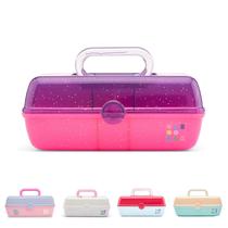 Organizador de maquiagem Caboodles Pretty in Petite Purple Sparkle