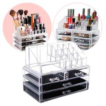 Organizador de Maquiagem com Gavetas em Acrílico Transparente - B-MAX Organizador de Maquiagem com Gavetas em Acrílico Transparente - B-MAX