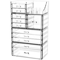 Organizador de maquiagem Cq acrílico transparente com 11 gavetas Organizador de maquiagem Cq acrílico transparente com 11 gavetas