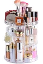 Organizador de maquiagem Cq acrylic Rotating Skincare Clear, pacote com 1 pacote