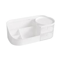 Organizador De Maquiagem De Plástico Branco De Grande Capacidade, Caixa De Armazenamento De Joias E Organizador De Maquiagem De Plástico Branco De Grande Capacidade, Caixa De Armazenamento De Joias E