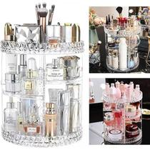 Organizador de Maquiagem Display Acrílico Transparente Ajustável Giratório Rotação 360º Expositor de Cosméticos Pincéis Acessórios Design Bonito Organizador de Maquiagem Display Acrílico Transparente Ajustável Giratório Rotação 360º Expositor de Cosméticos Pincéis Acessórios Design Bonito