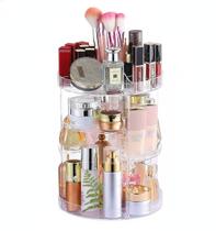 Organizador de Maquiagem e Cosméticos Acrílico Resistente Giratório 360 Modelo Liso Multiuso