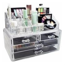 Organizador de Maquiagem e porta batom com 4 Gavetas em acrilico Organizador de Maquiagem e porta batom com 4 Gavetas em acrilico