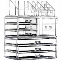 Organizador de Maquiagem em Acrílico Transparente Cq com 7 Gavetas