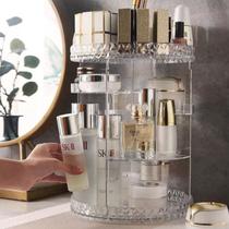 Organizador de Maquiagem Empilhável Com Tampa Perfeito Para Presente de Ano Novo