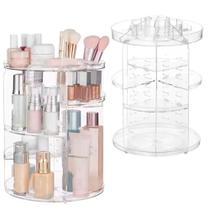 Organizador de Maquiagem Giratório 360 Acrílico Transparente com 4 Andares para Cosméticos, Maquiagem e Perfumes Organizador de Maquiagem Giratório 360 Acrílico Transparente com 4 Andares para Cosméticos, Maquiagem e Perfumes